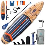 Niphean (Extra Large) Paddle Board, SUP Board Capacity 500LBS for 2+1 People/Family Ultra Stable Stand Up Paddle Board Inflatable with Paddle Board Accessories