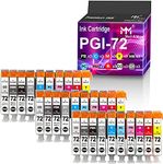 MM MUCH & MORE Compatible PGI-72 Ink Cartridge Replacement for Canon PGI72 PGI-72 to used for Pixma Pro-10 Pro-10s Pro10s Pro10 Printers (30-Pack, 3-Set, PBK, MBK, C, M, Y, PC, PM, R, GY, CO)