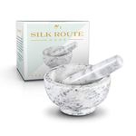 Classic White Marble Pestle and Mortar by Silk Route Home