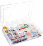 Gadgetking 3 pack Storage Organiser Box for Screws Nails Nuts Craft Carry Case Tool Box Clear Transparent Clear Kit Adjustable Cell Compartment Dividers Container Section Washer Small