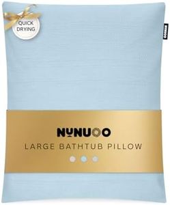 Nunuoo Bath Pillows for Tub Neck and Back Support,Bathtub Cushion backrest headrest Neck Pillow,tub Pillow for Bathtub,3D Mesh Core,Breathable,Quick-Drying,Ergonomic Comfort (Blue)