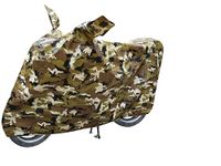 RiderShine All Weather Protection Two Wheeler Cover for All Bikes Upto Pulsar 180 cc | Anti Dust, 100% Waterproof, Heat Resistant, UV Proof - Interlock Stitched with Mirror Pocket | (Jungle Military)