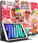 Uppuppy for Apple iPad Mini 5/4/3/2/1 Case for iPad Mini 5th/4th/3rd/2nd/1st Generation Case Kids Cute Cool Kawaii Folio Women Teen Girls Girly Quotes Design Cover for iPad Mini 7.9 Inch Case