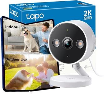 TP-Link Tapo AI Smart Home Security Wi-Fi Camera, Indoor/ Outdoor, Baby Monitor, Pet Detection, 2K 4MP, Colour Night Vision, IP66, Motion & Person Detection, Notification, Voice Control (Tapo C120)