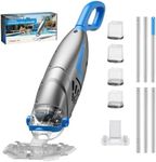 UIRWAY V3 Pool Vacuum for Above Ground Pools, Upgraded 26.5 GPM High-Powerful Pebbles Suction, 2026 News IPX8 Cordless Handheld Cleaner 2 Vacuum Heads & 4 Filter Bags, 1H Runtime for Inground Pools
