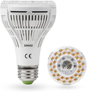 SANSI 15W LED Grow Light for Indoor Plants, 200W Equivalent Full Spectrum E27 Plant Growing Light Bulb for Seedlings Succulents Hydroponic (PPF 27μmol/s, 60° Beam Angle, Veg Cover: 2x2 Sq Ft)