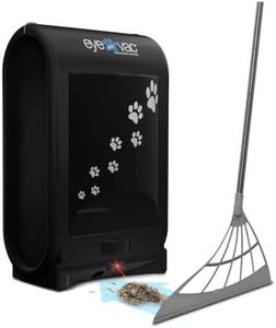 EyeVac Pet & Squeegee Broom Bundle - Touchless Vacuum Automatic Dustpan with Multisurface Sweeping Broom, Corded Bagless Vacuum, 1400 Watt for Cat Dog Pet Hair, Dirt, Food Debris, Kitchen (Black)