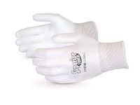 Superior Glove S13SXPU Superior Touch Dyneema String Knit Glove with Polyurethane Coated Palm, Work, Cut Resistant, 13 Gauge Thickness, Size 8, White (Pack of 1 Pair)