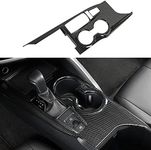 XITER 1Pcs ABS Carbon Fiber Black Gear Shift Knob Console Panel Trims Cover Cup Holder Decor Sticker for Toyota Camry LE SE TRD SE 2018 2019 2020 2021 2022 2023 2024-Without Seat Heater Switch