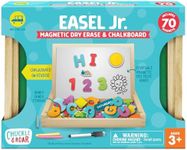 Chuckle & Roar - Easel Jr. Magnetic Dry-Erase and Chalk Playing Board - Engaging Art and Craft Board for Kids - Preschool Classroom Staple