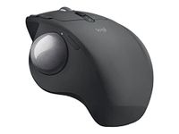 Logitech MX Ergo Wireless Trackball Mouse, Bluetooth Or 2.4GHz with Unifying USB-Receiver, Adjustable Trackball Angle, Precision Scroll-Wheel, 910-005179 - Black (Graphite)