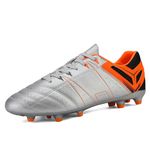 DREAM PAIRS Men's Cleats Football Soccer Shoes 160471-M,Size 6.5,Silver/Orange/Black,160471-M