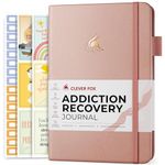 Clever Fox Addiction Recovery Journal – Guided Sobriety Workbook for Alcohol, Drug, Gambling, Eating & Other Addictions – Daily Planner to Support Recovery Progress, A5 Size - Rose Gold