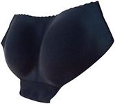 Lady Women Padded Seamless Butt Hip Enhancer Shaper Control Knickers Panties Underwear Body Shapewear Shorts (Black, L, l)