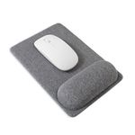 SenseAGE Mouse Mat with Wrist Support, Standard Size Mouse Pad with Non-Slip Rubber Base, Smooth and Durable Surface, Easy Sliding and Wrist Rest, Compatible with Laser and Optical Mice, Gray