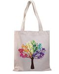 PLITI Autism Awareness Tote Bag Autism Puzzle Piece Gift Special Education Teacher Thank You Gift ABA Therapist Shoulder Bag(Tree autism TGU)