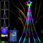 [APP& Remote Contrl] Smart Outdoor Halloween Lights Color Changing Holiday Lights with Timer, Spook Lights for Tree Decorations, Yard, Roofs, Outdoor Holiday Decorations Luces de Halloween
