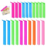Quelcc 20 Pcs Food Clips 7.5/11cm Food Bag Clips, Bag Clips For Food Storage, Multicoloured Freezer Bag Clips, Reusable Bag Clips, food clips bag sealing clips, for Keeping Food Fresh