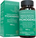 Viva Naturals Pycnogenol 100 mg, Proprietary French Maritime Pine Bark Extract, Provides Antioxidants that Help Fight Free Radical Damage, 60 Veggie Capsules