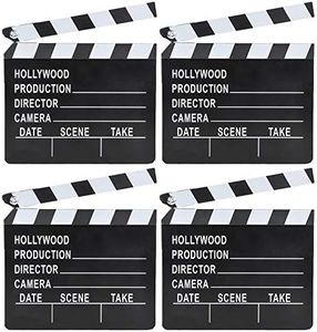 Movie Clapboard Hollywood Movie Film Theme Party Decorations, Academy Awards 7"x 8" (4-Pack)