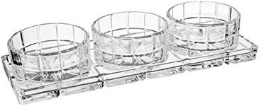 Godinger 4 Piece Radius Relish Set, Silver