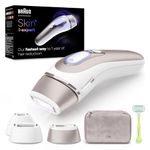 Braun Smart IPL Skin i·Expert, at Home Hair Removal, Laser Hair Removal Alternative, Smart IPL with Exclusive Free App, Pouch, Venus Razor, 3 Heads for Face and Body, 1 Year of Smooth Skin, PL7253