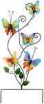 Metal Butterfly Stake for Garden Ornaments Outdoor, Large Colorful Butterfly Sculpture, Decorative Animal Flower Stakes for Patio Lawn Yard Decoration, 83 x 26 CM