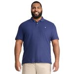 Izod Mens Advantage Performance Short Sleeve Solid Polo Shirt, Peacoat, 3X-Large Tall