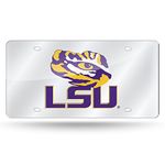 Louisiana State (LSU) Tigers Laser Cut Silver License Plate