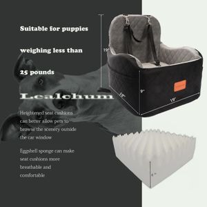 Lealchum Dog Car Booster Seat, Medium – Pet Travel Safety Carrier