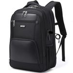 SKvoen Travel Backpack Laptop Backpack for Men with USB Charging Port Anti Theft Book Bag Water Resistant Computer Bag Business Work Backpacks for Mens Women with Laptop Compartment - Black, Black,