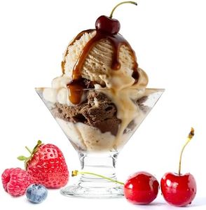 Vikko Dessert Bowls, 5.5 Ounce Ice Cream Sundae Bowls, Set of 12 Footed Dessert Cup For Ices, Pudding, Fruit, and More, Dishwasher Safe