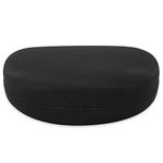 LAGO TERRA Portable Hard Shell Case For Glasses and Sunglasses (Large) - Black