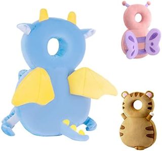 Toddler Baby Head Protection Cushion Backpack Wear,Blue Dinosaur