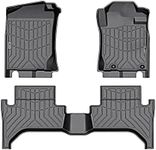 KIWI MASTER Car Floor Mat Fit for Triton MQ 2015-2018 - 3D TPE Anti-Slip Floor Mats Front & Rear Liner Waterproof, All Weather Protection