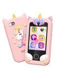 Kids Toy Smartphone, Gifts and Toys for Girls Boys Ages 3-8 Years Old, Fake Play Unicorn Toy Phone with Music Player Dual Camera Puzzle Games Touchscreen, Birthday, Kids Trip Activity