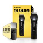 Tooletries The Shearer - Electric Groin & Body Hair Trimmer, Replaceable NoNick Tech Trimmer Blade, Waterproof Wet/Dry Groomer, Rechargeable with Bonus Shower Kit, Men’s Full Body Ball Shaver