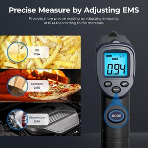 ERICKHILL Infrared Thermometer – Black/Blue Non-Contact Temperature Gun