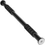 Ultrasport 2-way pull-up bar, individually adjustable for a length of 66.5 to 93 cm, sturdy steel pull-up bar, loadable up to 100 kg, effective training of upper body muscles, Black