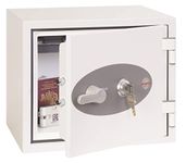 Phoenix Safe Company – FS1281K Titan Fire & Security Safe - Key Locking - Twin Locking Bolts - White Paint Finish - 19 Litre Capacity - 28kg