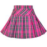 Sunny Fashion Girls Skirt Back School Uniform Pink Tartan Skirt Size 11-12 Years