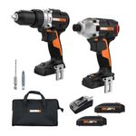 Worx WX960L Nitro 20V Cordless Impact Driver & Drill/Driver Combo Kit