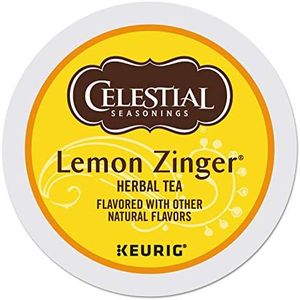 Celestial Seasonings Lemon Zinger Herbal Tea, K-Cup Portion Pack for Keurig K-Cup Brewers, 24-Count