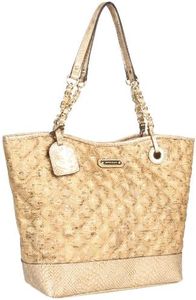Anne Klein Sea Breeze Large Tote,Natural Gold,One Size