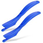 WLLHYF 2 Pack Wrapping Paper Cutter Knife Carbon Backpaper Slitter Film Vinyl Craft Paper Gift Wrap Safety Sliding Cutting Tool with Handle for Scrapbooking Christmas Wrap Roll Paper Scissors(Blue)