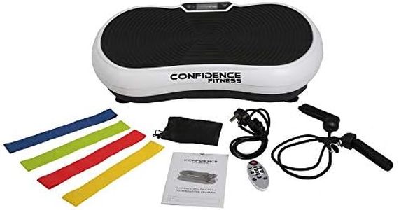 Confidence Fitness Vibeslim Deluxe Vibration Trainer Exercise Machine with Arm Straps and Resistance Bands