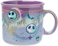 Silver Buffalo Disney Nightmare Before Christmas Jack Skellington Mystic Opulence Reactive Glaze Ceramic Camper Mug, 20 Ounces