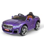 MEKASHI Electric Ride on Car for Kids, Parental Remote, 12V Rechargeable Battery, 3 Speed, LED Lights, Music, Bluetooth, 1 to 7 years, Swing Function, Long Wheelbase, ISI Mark, MKS003D-Metallic Violet