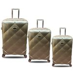 WINSOR Luggage Bags Set of 3 |Small, Medium & Large Hard Trolley Bags |8-Wheel, 360° Rotation |Durable, Easy-Glide, Lightweight Travel Suitcases |Ideal for Stress-Free Journeys(IT Champagne, Set Of 3)