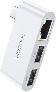 MOGOOD Adaptador USB C a Ethernet Tipo-C Gigabit Ethernet 1Gbps 3 en 1 Adaptador de Red LAN USB a RJ45 para MacBook Pro/Air, iPhone 15 Pro/MAX, DELL XPS, Galaxy S8-S23 y más.
